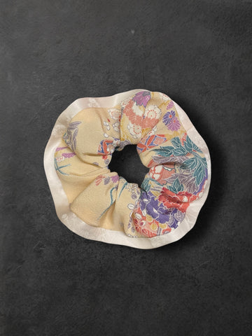 Japanese Kimono Scrunchies - ほのか HONOKA Cream Pink