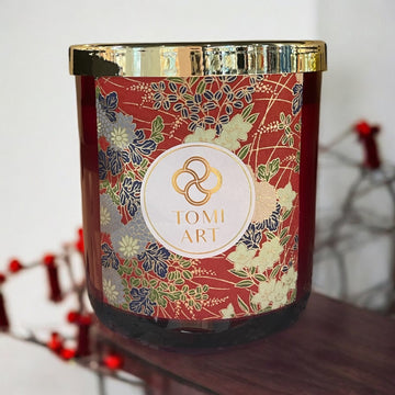 Christmas Candle - Pink Lotus and Camellia