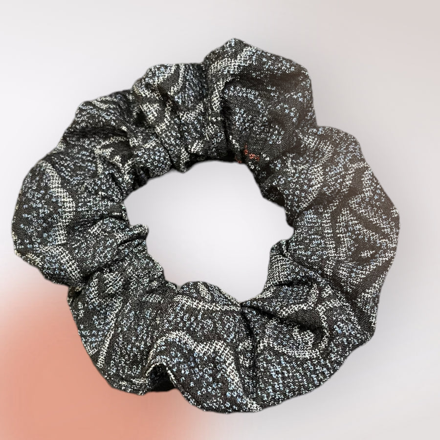 Kimono scrunchies - Navy Black pattern